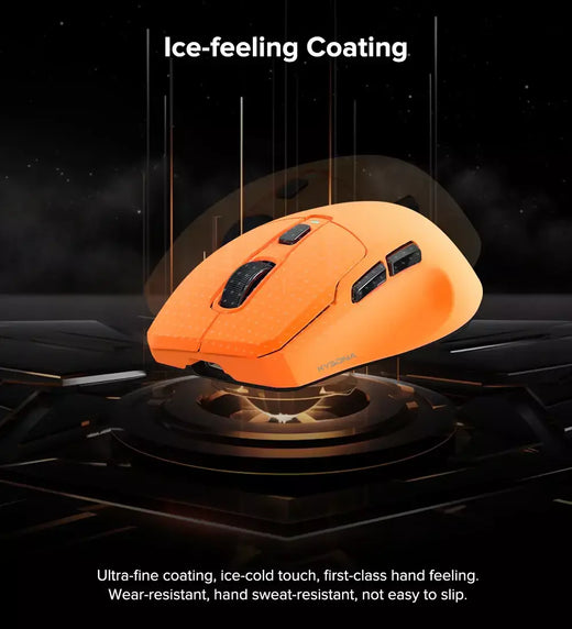 Kysona uranus pro mouse para jogos sem fio mouse ergonômico paw3395 54g 8khz taxa de pesquisa 26000dpi para mão direita grande pc gamer