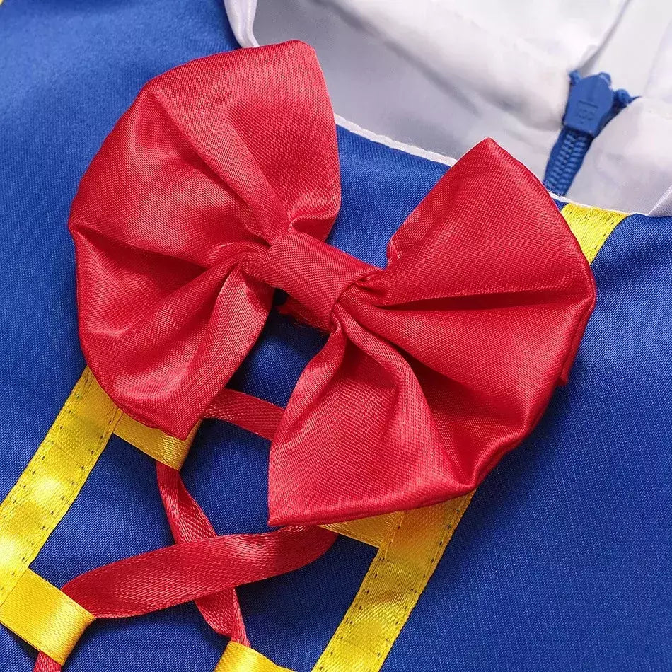 Menina belle neve branca vestido crianças natal elegante princesa traje bebê halloween disfarce cosplay festa fantasia 3-10 anos