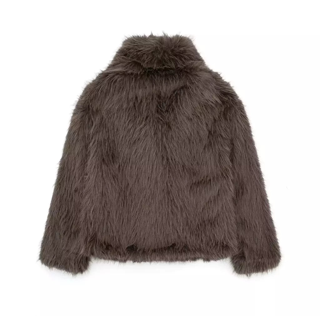 TRAF-Jaqueta feminina de tecido de lantejoulas de metal, casaco solto, gola alta, manga comprida, outerwear feminino chique, outono, inverno, 2023