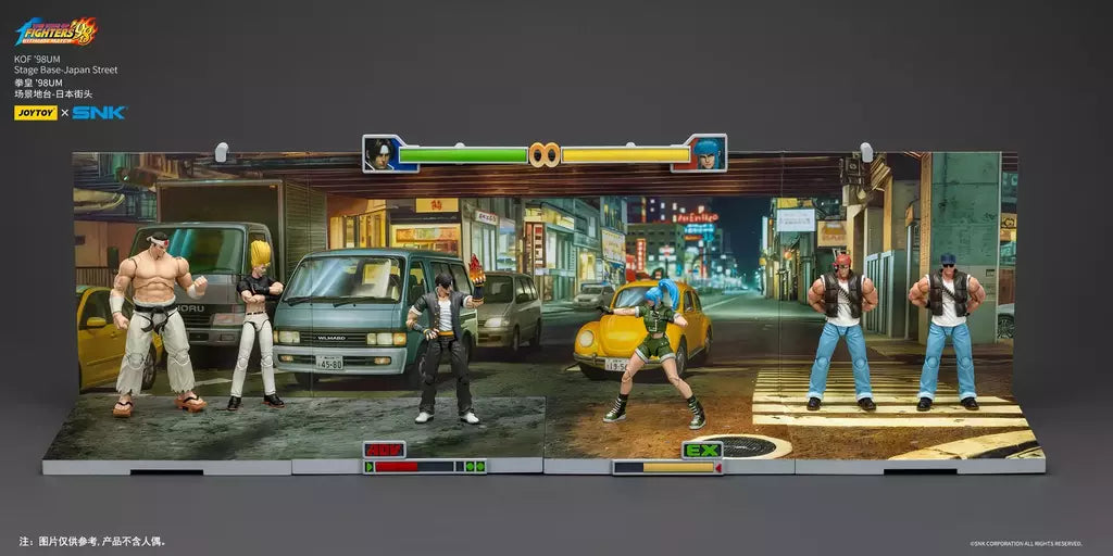 Joyotoy original rei dos lutadores 98um figura de ação kof 98um ikari guerreiros equipe herói 1/18 jogo estatueta modelo brinquedos personalizados