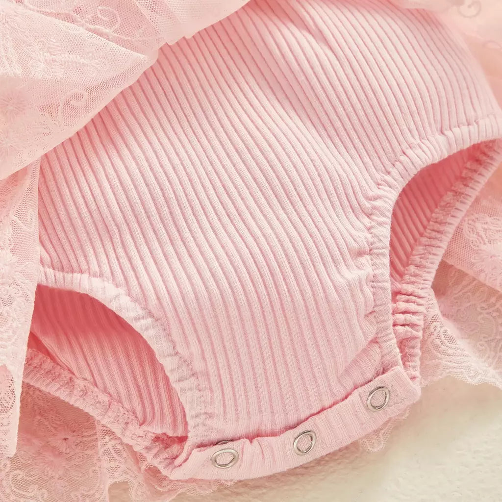 3d flor verão bebê meninas macacão princesa malha roupas recém-nascidos rendas retalhos plissado bodysuit vestido bandana crianças roupas