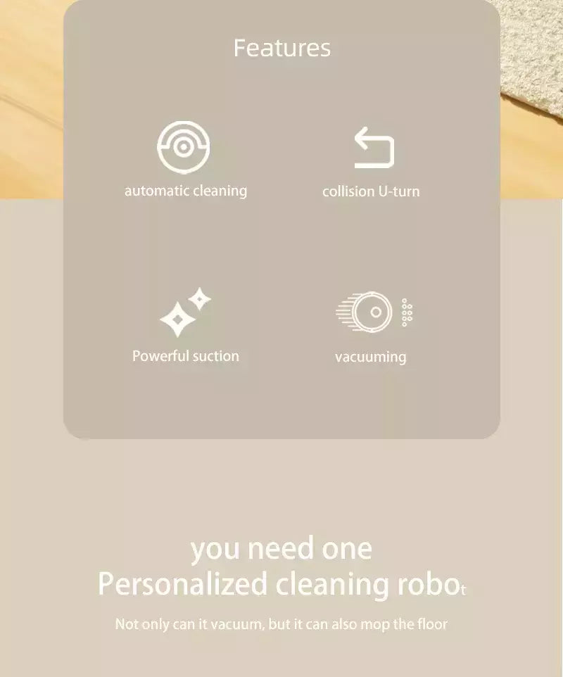Xiaomi-Robô Varrição Inteligente, Mini Aspirador Silencioso, Escova Mop Sweep, Máquina de limpeza multifunções 3 em 1 para casa