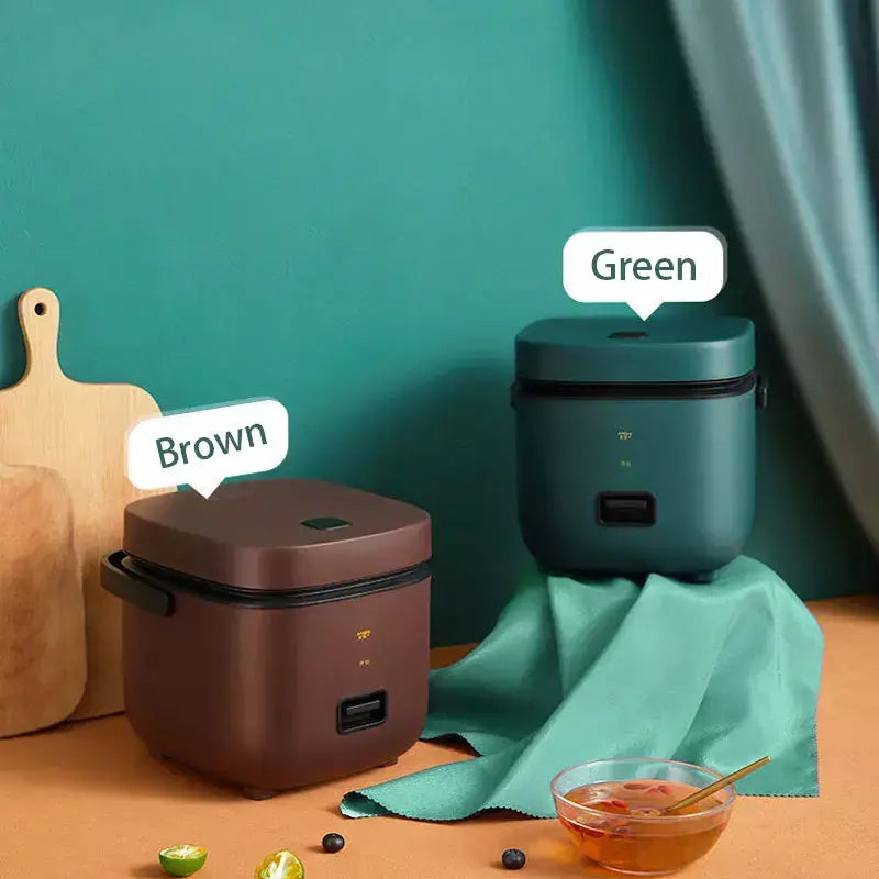 Mini panela de arroz automática, cozinha doméstica, máquina de cozinhar elétrica, 1-2 pessoas, aquecedor de alimentos, vaporizador, 1,2l, panela de arroz pequena