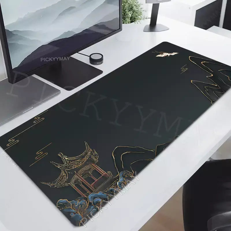 Mouse Pads Chinese Style Art Table Mats Computer Mousepad Company Big Desk Pad 120x55cm Large Gamer Mousepads Mouse Mat