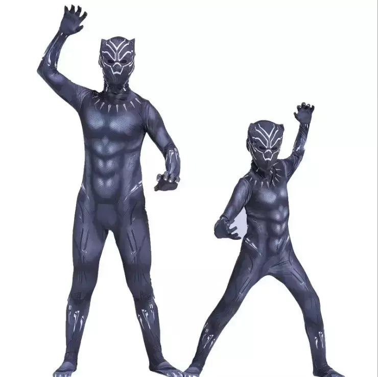 Crianças super-herói spiderman cosplay traje homem de ferro pantera negra zentai macacão bodysuit trajes de festa de halloween para meninos meninas