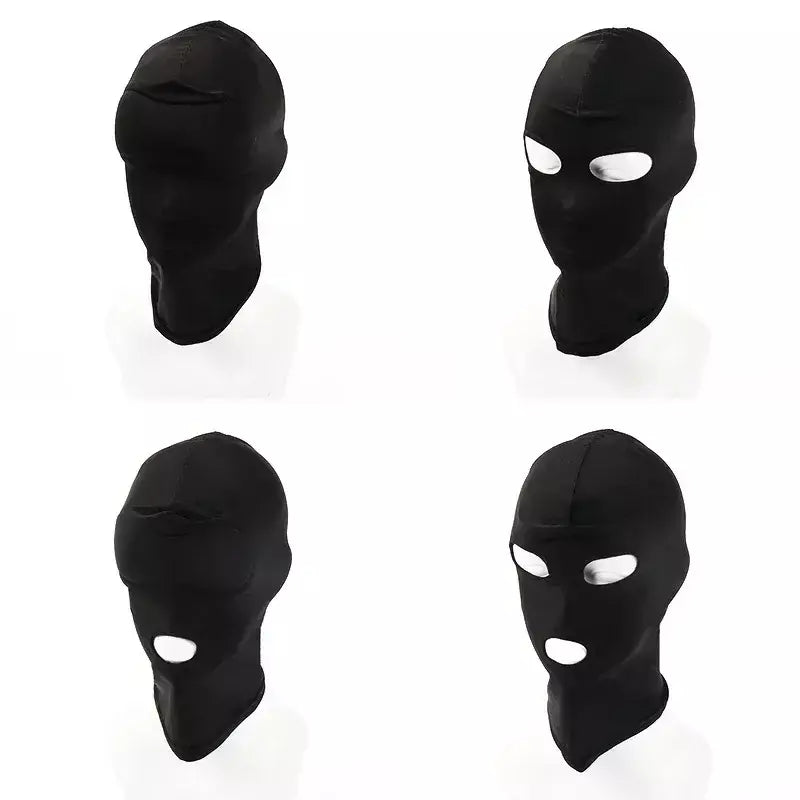 Balaclava elástica unissex padrão sem costura capuzes fetiche para halloween cosplay festa chapéu tático máscara facial jogos