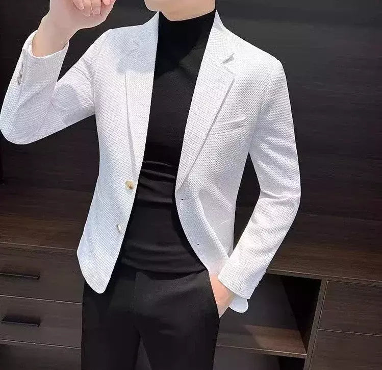 Blazer fino preto slim fit masculino, jaquetas masculinas, casaco de negócios, estilista de luxo, roupas de alta qualidade, novo, 2021