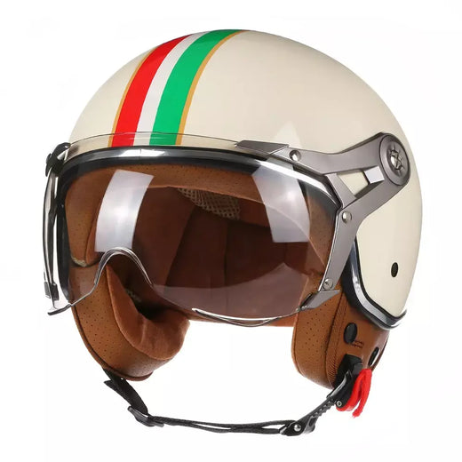 Dot 3/4 rosto aberto motocicleta retro capacetes de moto com para homens mulheres vintage chopper capacete de moto bicicleta cascos scooter