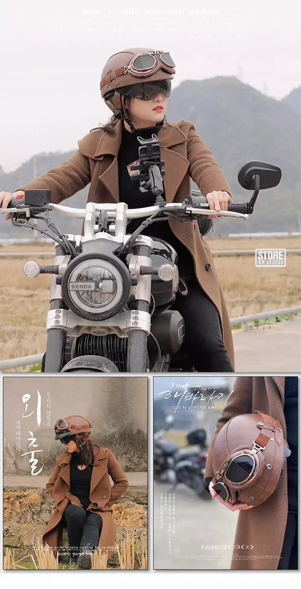 Retro capacete da motocicleta dot certificação moto capacete das mulheres dos homens meio capacete lente hd casco quatro estações equitação scooter capacetes