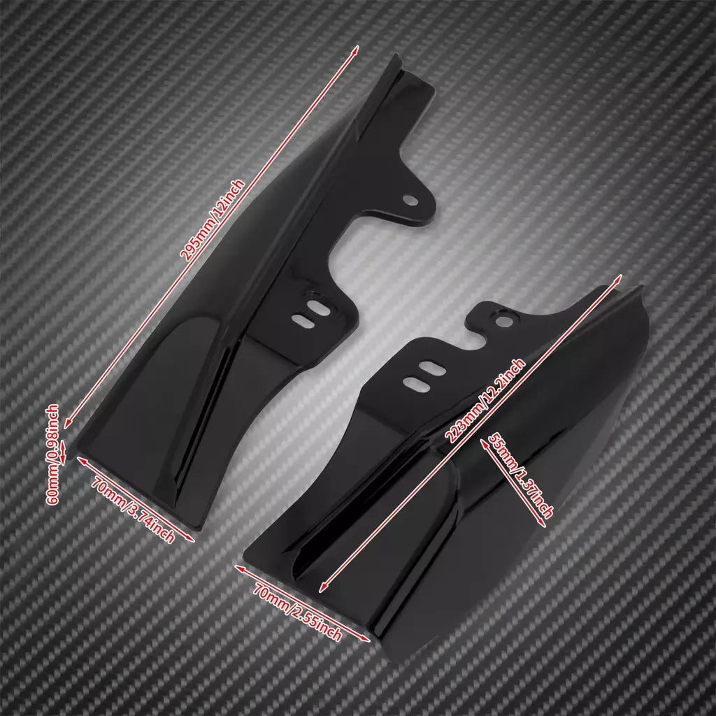 Motocicleta mid-frame defletor de ar escudo térmico guarnição capa para harley touring electra street glide road king fltrx 2001-23 24-up