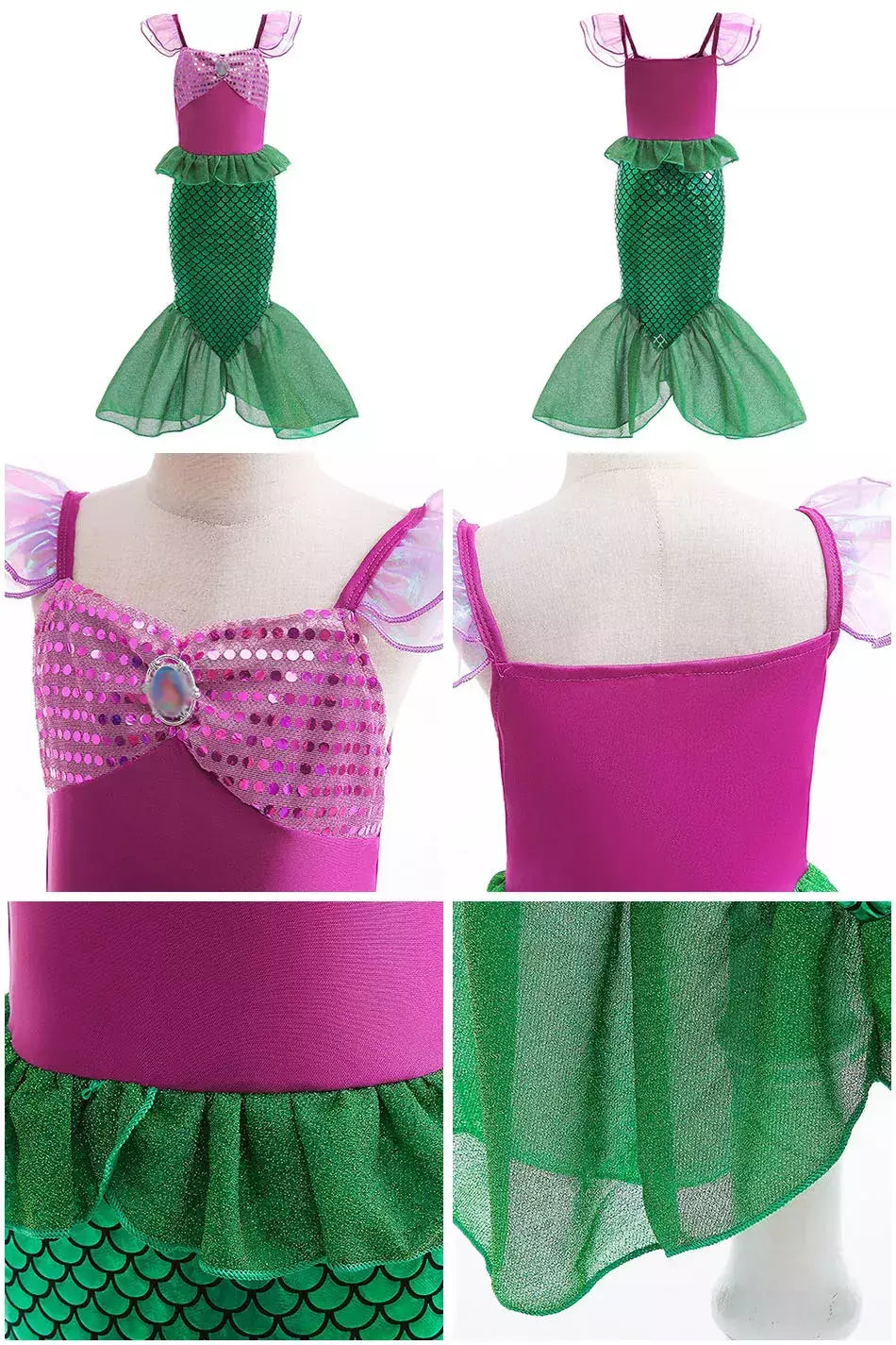 Crianças elsa ariel traje meninas quarta-feira dança disfarce crianças rapunzel vestido elegante barbi cosplay halloween fantasia 3-12t