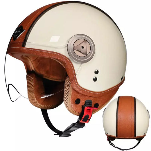 2025 capacete de motocicleta semi coberto de alta qualidade com envoltório de couro elegante e cascos para motos forro de camurça capacetes