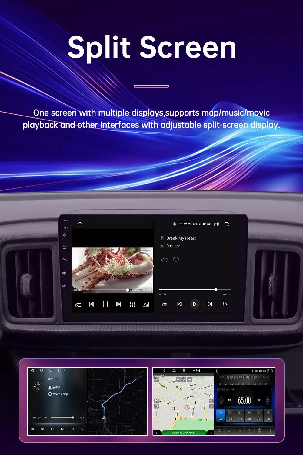 Android 14 rádio do carro bt reprodutor multimídia 360 gps sem fio carplay auto para toyota hyundai nissan kia suzuki iso dvr unidade principal