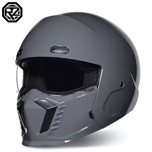 ORZ-Capacete Retro Cruise de Motocicleta, Capacete Completo Combinado Masculino e Feminino, Slot para Headphone, Bluetooth, Headphone, Orz