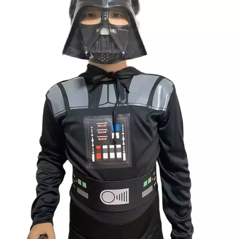 2024 novo traje de guerreiro preto tempestade soldado darth vader anakin skywalker menina guerras rey cosplay festa traje roupas capa máscara