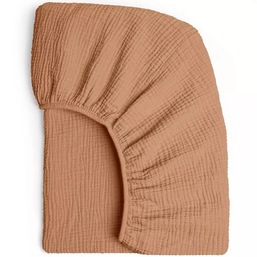 Conjunto de cama de algodão para bebê recém-nascido, cor lisa, musselina, berço cabido folha, lençol berço