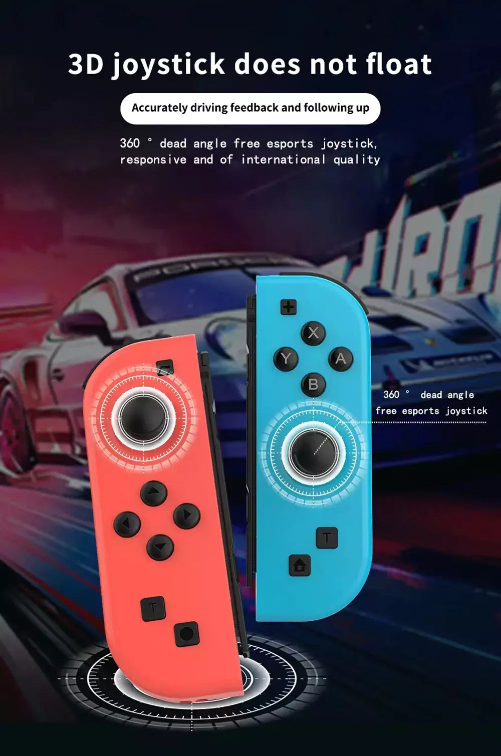 Joy pad joycons gamepad para nintendo switch joystick bluetooth controlador de jogo sem fio joystick com consoles de videogame cubo