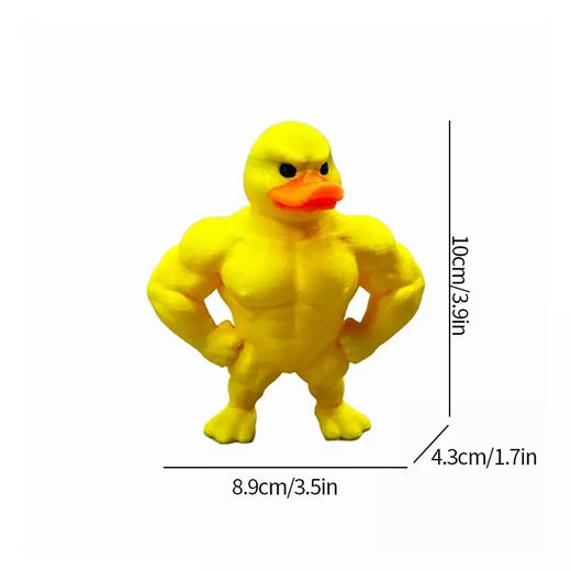 Estatueta de pato muscular ornamento acessório de mesa 3d impresso brinquedo de pato engraçado acessório de escritório presentes de aniversário