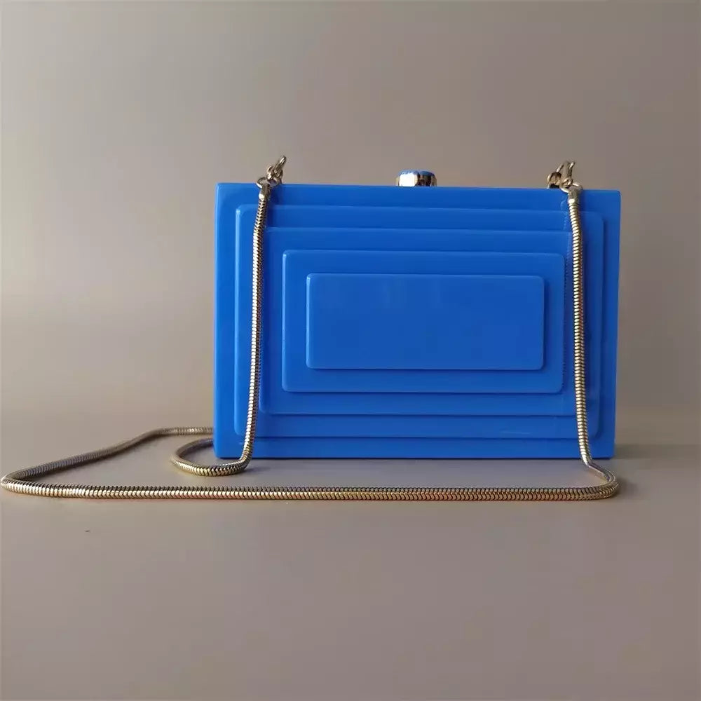 Saco de noite de luxo acrílico para mulheres, sacos na moda, bolsas de marca verde, bege, festa, casual, caixa bonito, mini embreagem, bolsa, carteira, carteira, novo