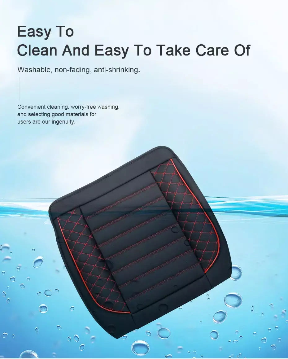 SEAMETAL Capa de assento de carro totalmente cercada, couro PU premium, protetor de assento automático, almofada anti-arranhões, tapete de proteção para cadeira