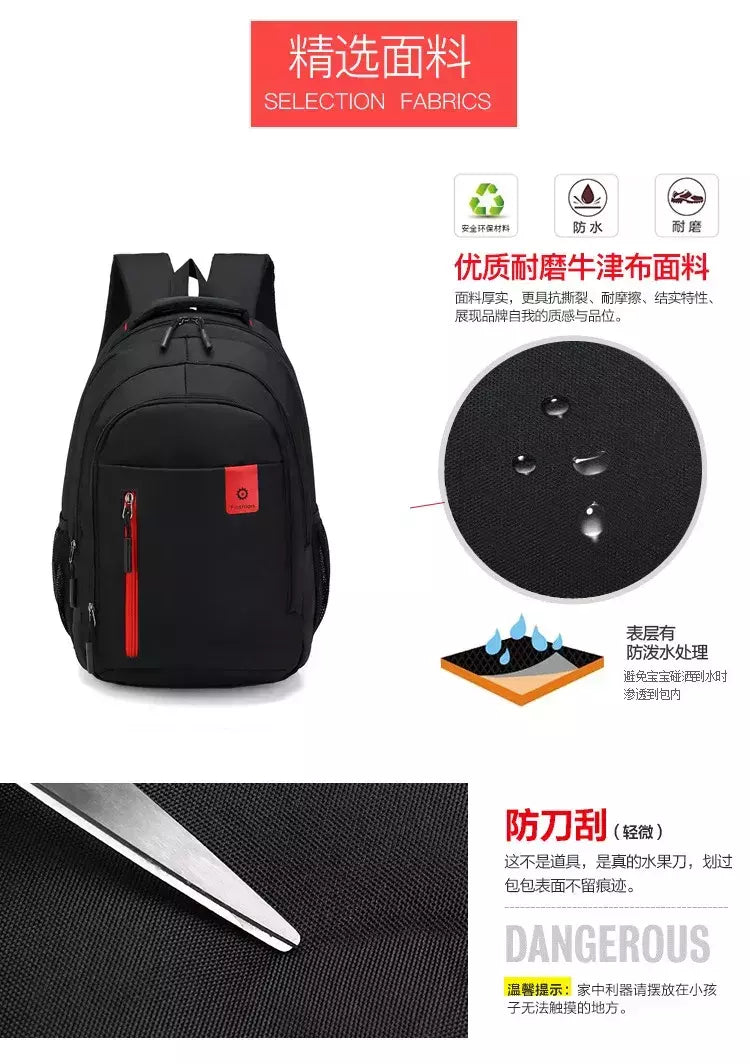 Mochila Oxford Business impermeável para homens e mulheres, bolsa para computador, mochila de viagem casual, mochila escolar luminosa, nova