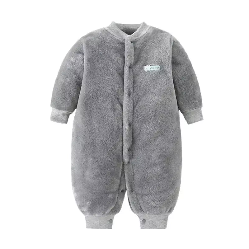 Bebê recém-nascido primavera inverno roupas jaqueta infantil para meninas macacão para meninos flanela macia bebe macacão roupas de bebê 0-18 meses
