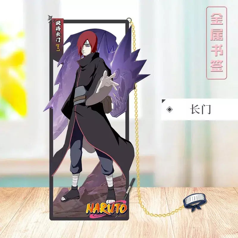 Naruto anime japonês periféricos metal artesanato marcador ornamentos de mesa colecionáveis presente de aniversário criativo para namorado menino brinquedo