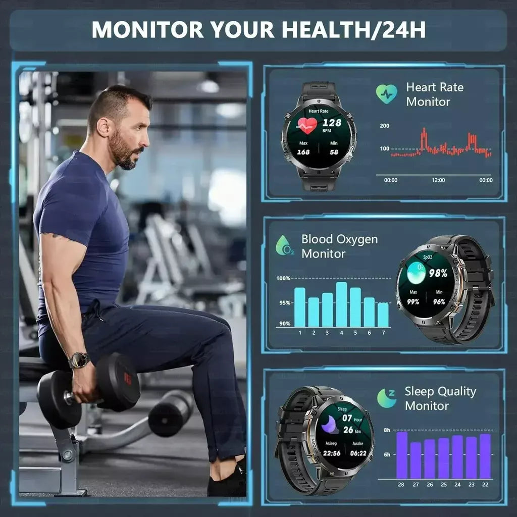 Xiaomi 2026 bateria tela amoled esportes ao ar livre smartwatch relógio masculino bússola 10atm à prova dwaterproof água bluetooth chamada smartwatch