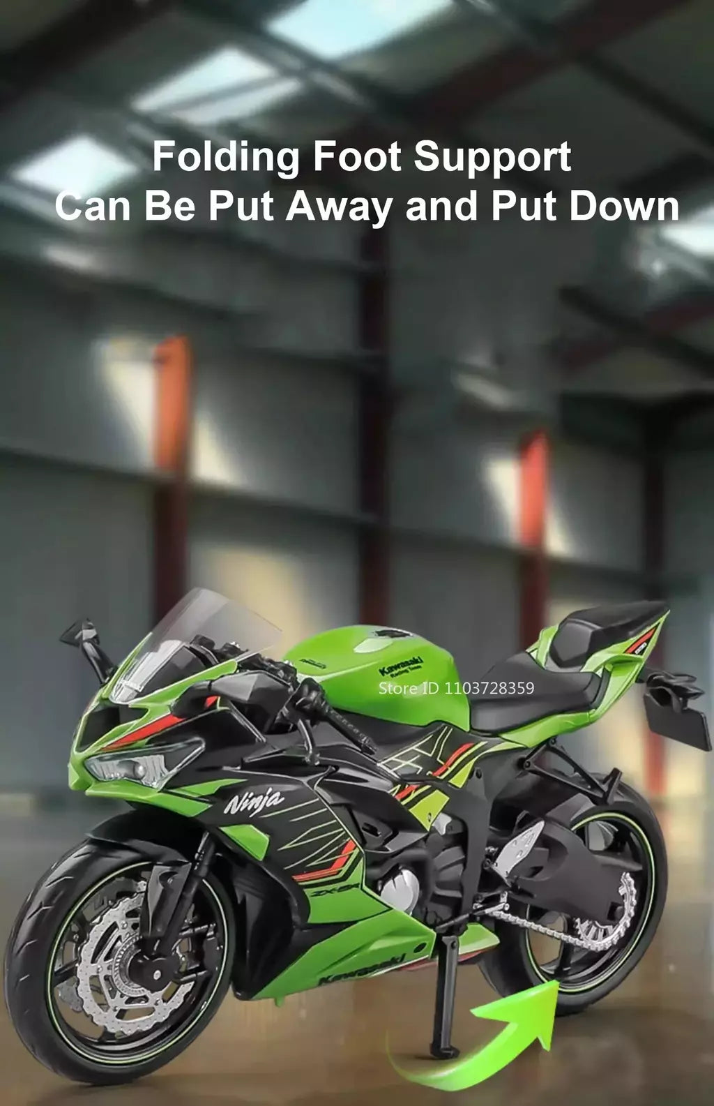 1:12 sportster modelo de brinquedo motocicletas liga diecast nijia ZX-6R motos som luz absorção choque pneus borracha crianças presente