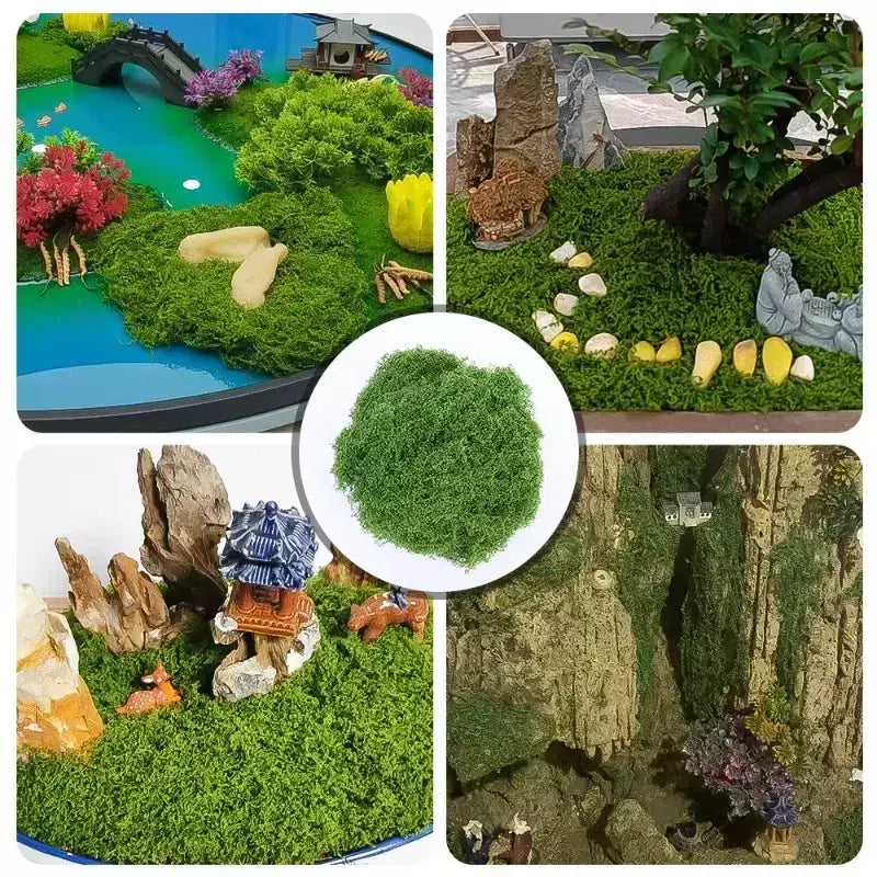 30/100g plantas verdes artificiais vida eterna musgo gramado mini paisagismo casa jardim decoração da sala grama falsa diy artesanato presentes