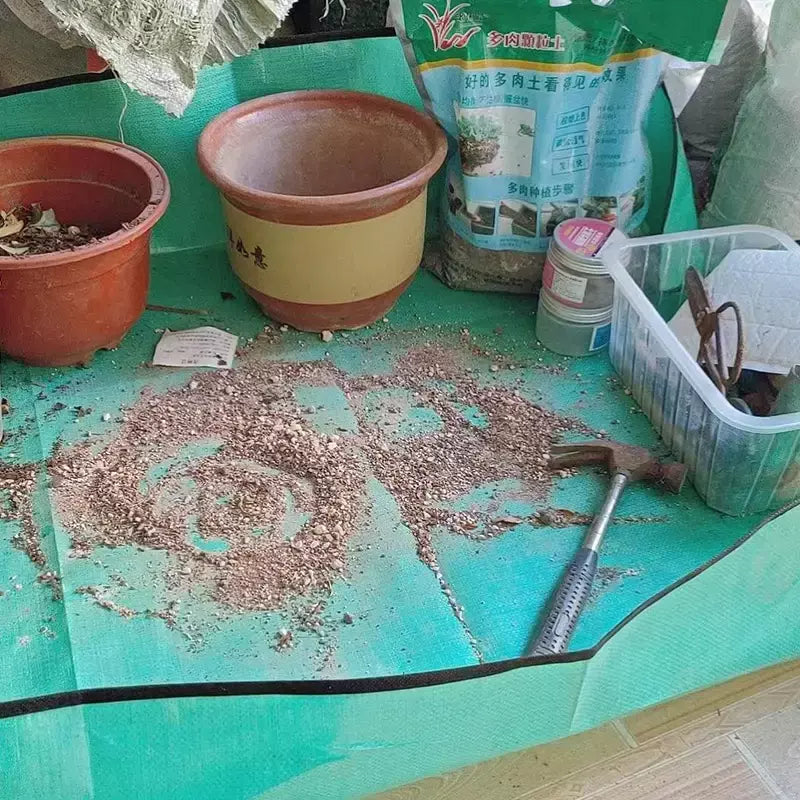Tapete de plantio dobrável à prova d'água, tapete de jardim para vaso de flores, transplante, mistura de solo, ferramenta de poda de plantas