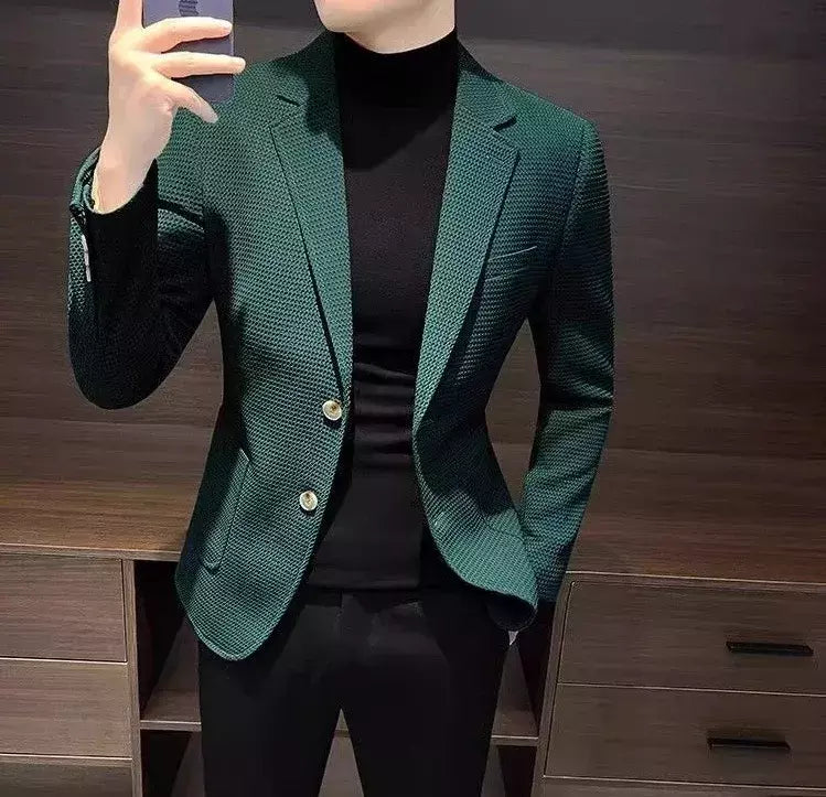 Blazer fino preto slim fit masculino, jaquetas masculinas, casaco de negócios, estilista de luxo, roupas de alta qualidade, novo, 2021