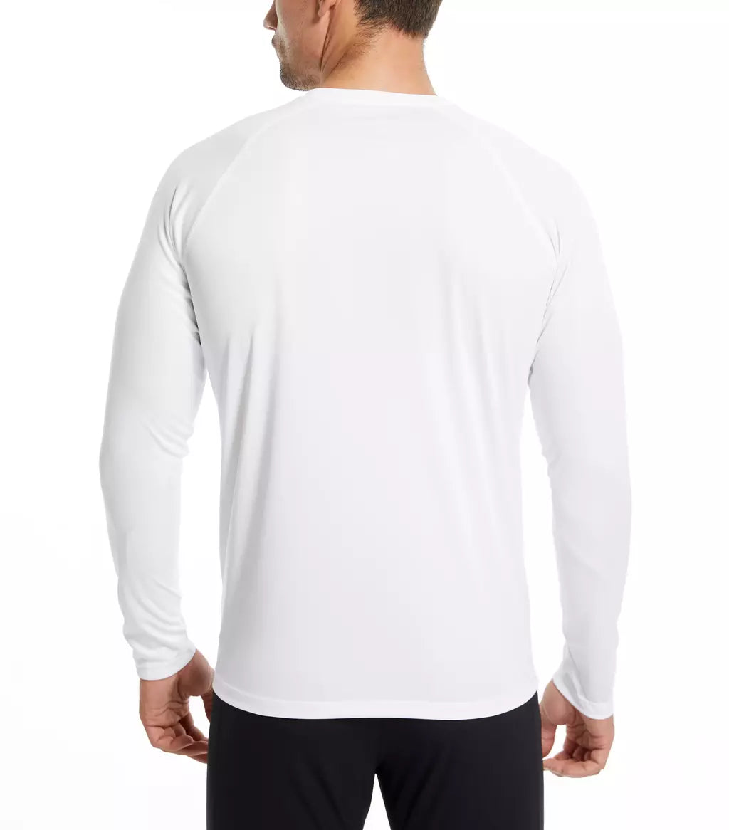 Manga Longa UPF 50 + Rash Guards dos homens Mergulho Proteção UV Leve T-shirt Solto Fit Natação Secagem Rápida Surf T-shirt