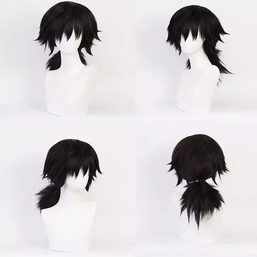Anime demônio slayer kimetsu não yaiba tomioka giyuu cosplay traje terno uniformes trajes peruca criança adulto festa presente