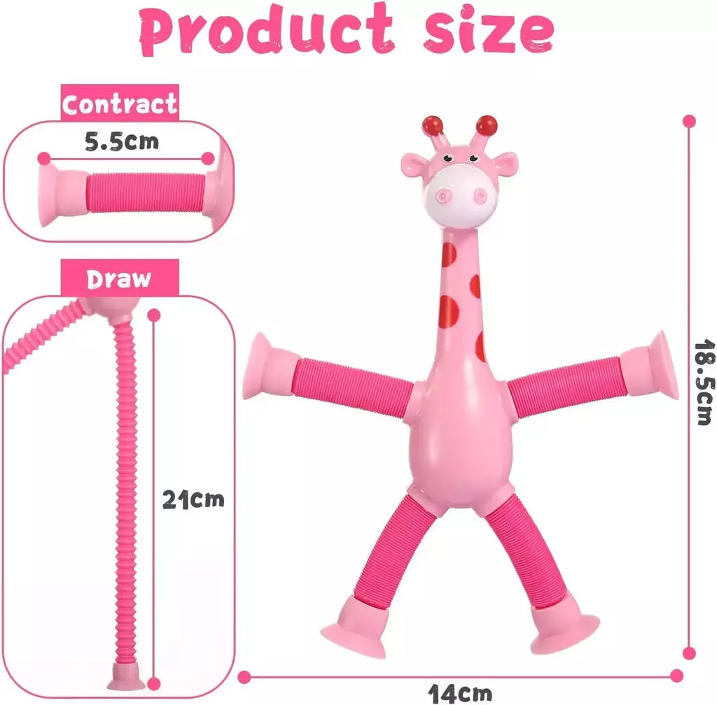 Stretch Tube for Stress Relief, Brinquedos de ventosa, Variety Shape, Squeeze Toy para crianças, Telescópico Girafa Fidget, Fole Sensorial, Anti-Stress Squeeze Toy
