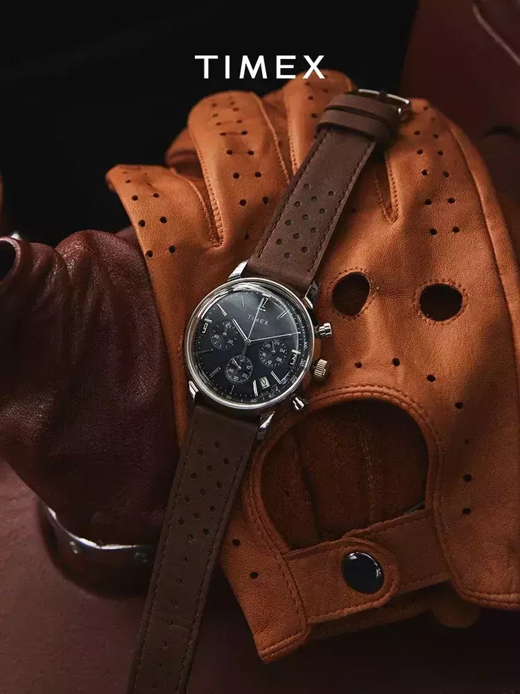 TIMEX-Men's Luxury Trend Quartz Watch, Impermeável, Multi Função, Fantasia, Redondo, Inoxidável, Três Olhos