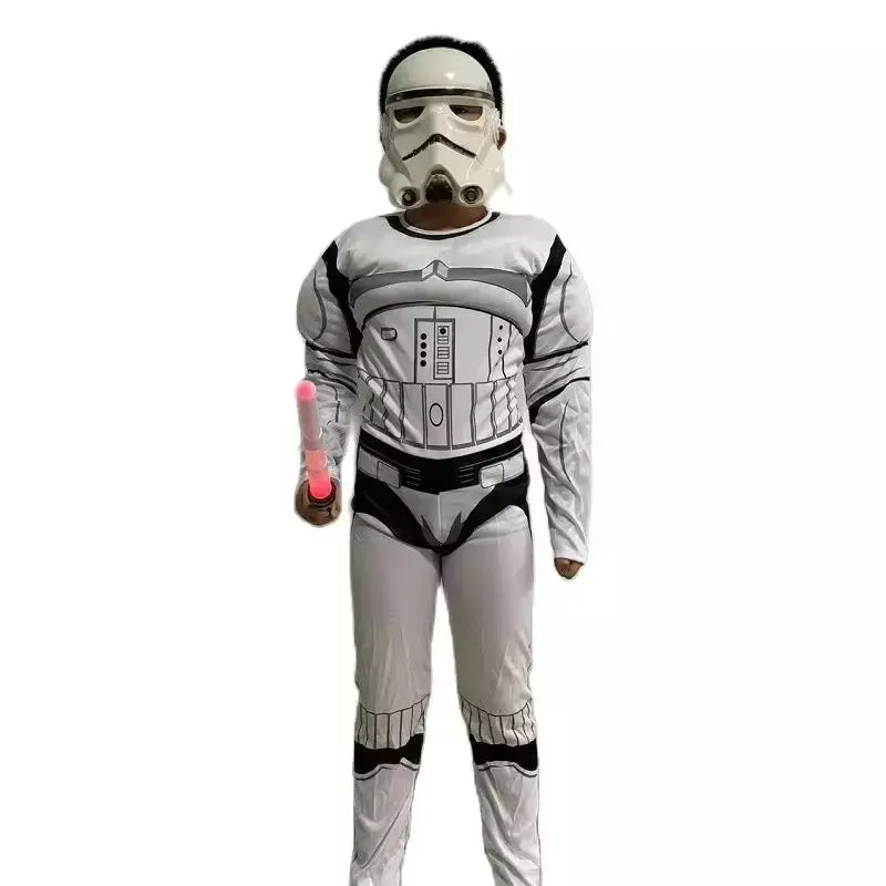 2024 novo traje de guerreiro preto tempestade soldado darth vader anakin skywalker menina guerras rey cosplay festa traje roupas capa máscara