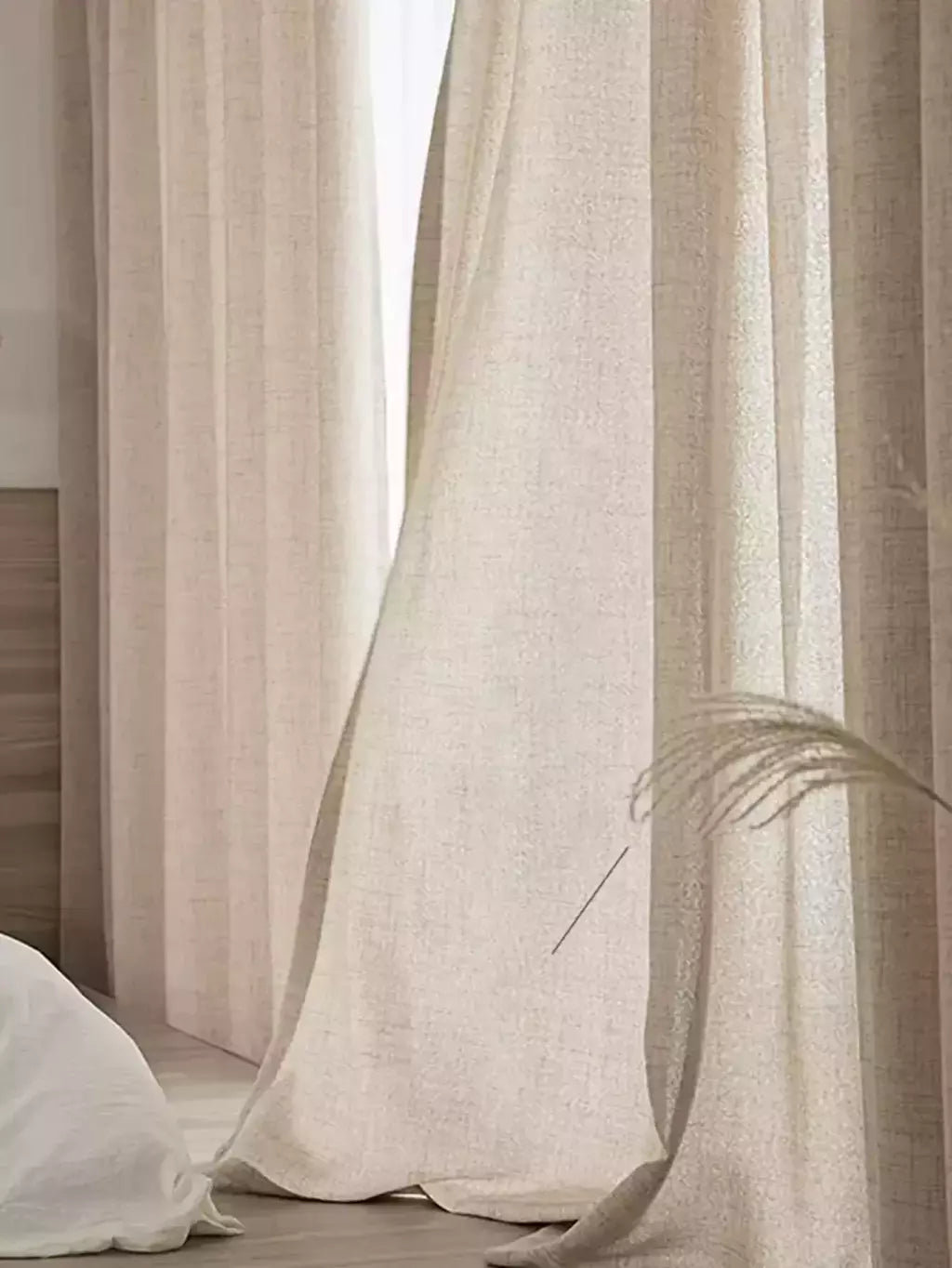 Estilo japonês espessado Semi-Sombreamento algodão linho Cortinas, Quartos e Salas