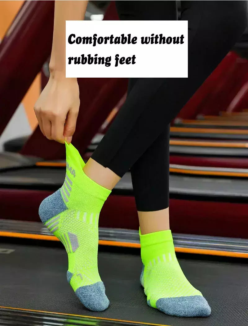Profissional Maratona Correndo Meia Homens Mulheres Esportes Fitness Espessado Amortecido Curto Tubo Low Cut Barco Tornozelo Meias Professiona