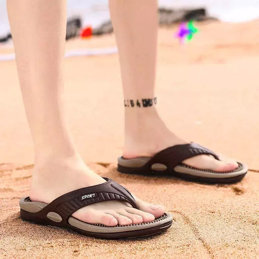Chinelos masculinos de massagem, sapatos de praia respiráveis, sandálias de luxo, chinelos de verão, plus size 46