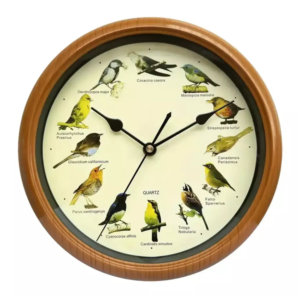 Relógio de parede pendurado decoração cantando pássaro relógio de parede pássaro com som pendurado decoração para paredes da cozinha prateleira decoração