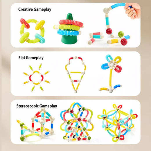 Blocos magnéticos para crianças, brinquedos de construção, aderência macia, bastões magnéticos flexíveis, conjunto de construção, haste de aprendizagem, brinquedos sensoriais pré-escolares