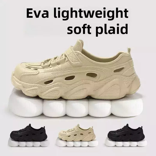Sandálias Eva da moda masculina, roupa exterior de verão, fundo grosso, antiderrapante, sapatos frescos respiráveis, chinelos de praia para homens