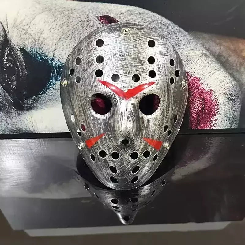 Halloween jason assassino máscara de plástico assustador horror cosplay maquiagem traje festa bola filme vilão correspondência colecionável novo 2025