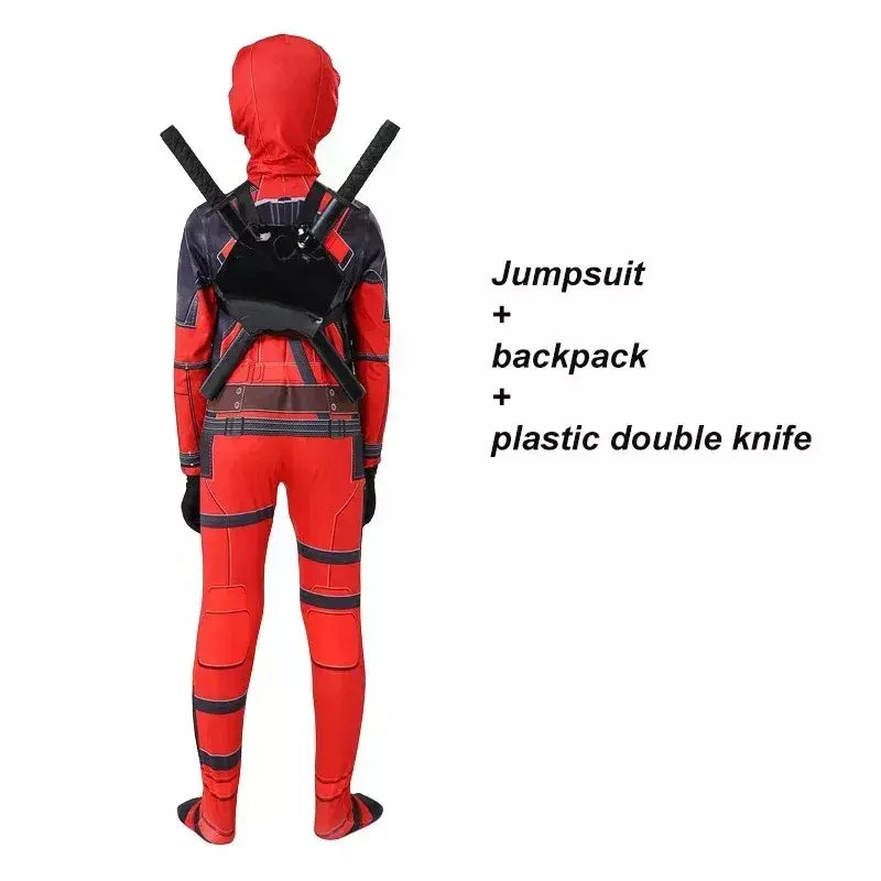 Anime traje crianças cosplay máscara mochila terno macacão super-herói cosplay bodysuit macacão traje de halloween adulto crianças