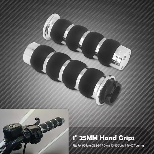 1 "apertos de mão da motocicleta 25mm guiador barra para harley touring flhr softail fat boy sportster xl 883 1200 dyna para honda