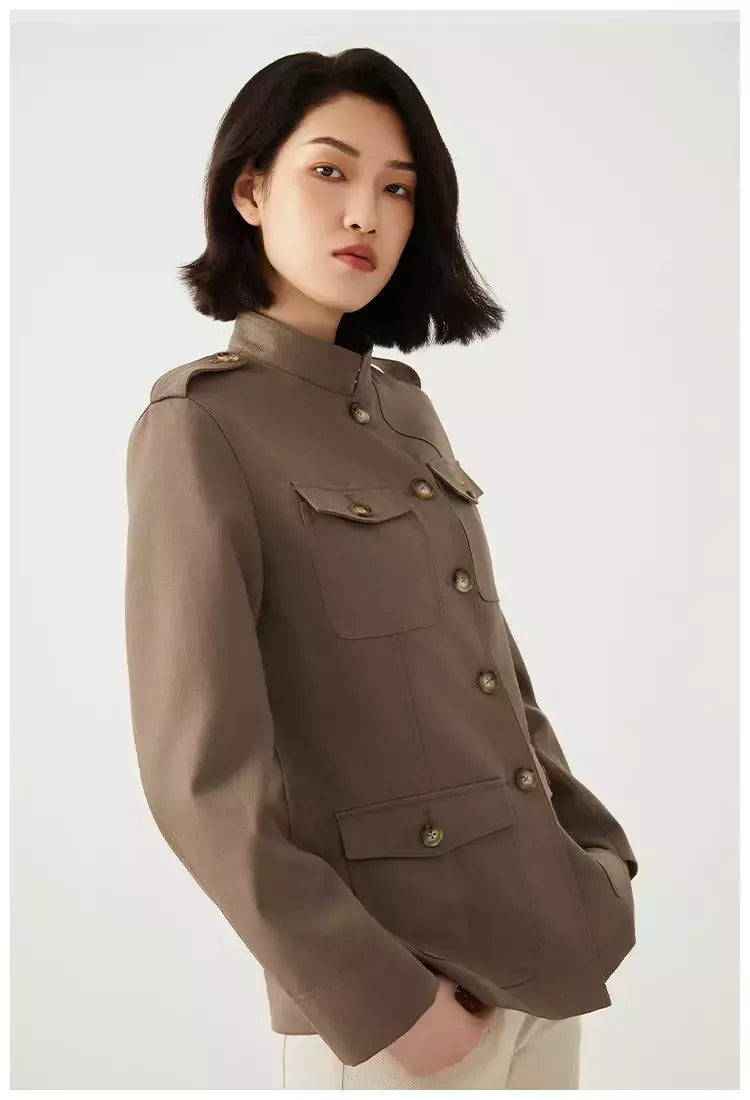 Jaqueta de lã australiana feminina, roupa luxuosa, casacos femininos, roupa de alta qualidade, K2540W, 50%