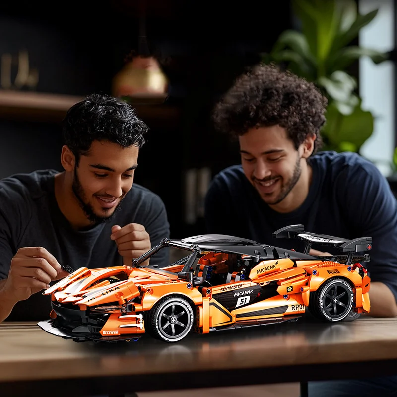 2025 novo 1200 pçs mclaren esportes carro blocos de construção conjunto 1:14 escala kit modelo carro corrida para crianças adulto veículo corrida brinquedos presentes