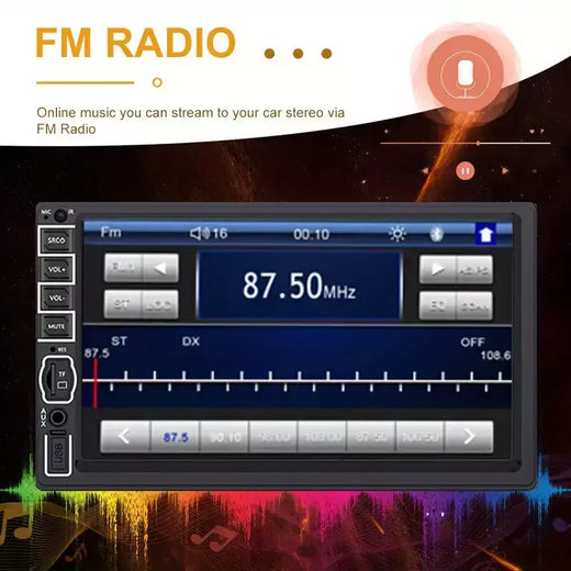 7 Polegada hd tela de toque rádio estéreo do carro-2 din mp5 multimídia player suporte espelho link B-T tela toque ir controle remoto