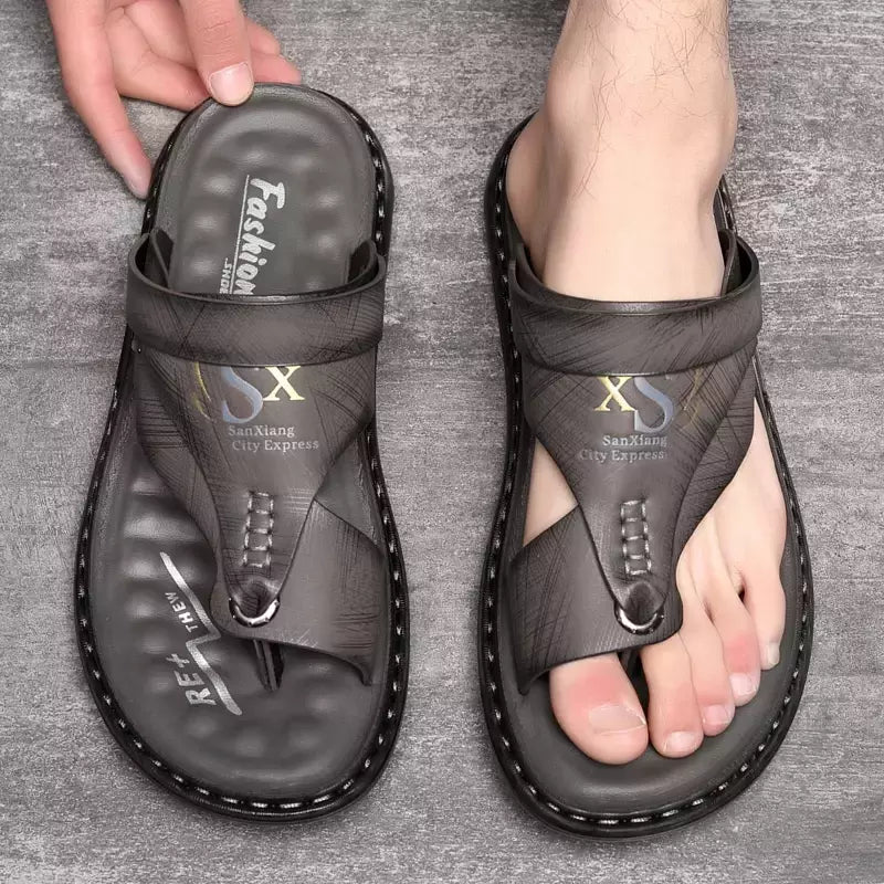 Sandálias dos homens Atacado de Verão de sola Macia Anti derrapante Sapatos de Praia dos homens Grande Nova flip-flops Casual Outwear Sandálias